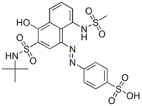 CAS#: 63148-77-6, 4-[[3-[[(1,1-Dimethylethyl)Amino]Sulphonyl]-4-Hydroxy-8-[(Methylsulphonyl)Amino]-1-Naphthyl]Azo]Benzenesulphonic Acid