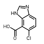 CAS 登录号：635317-43-0， 5-氯-1H-苯并咪唑-4-羧酸