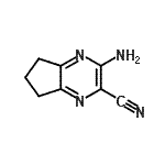 CAS 登录号：63630-30-8， 3-氨基-6,7-二氢-5H-环戊二烯并[b]吡嗪-2-甲腈