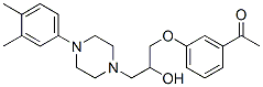 CAS 登录号：63715-98-0， 1-(3-乙酰苯氧基)-3-[4-(3,4-二甲基苯基)-1-哌嗪基]-2-丙醇
