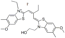 CAS 登录号：63815-94-1， 3-乙基-2-[2-[[3-(2-羟基乙基)-6-甲氧基-5-甲基-3H-苯并噻唑-2-亚基]甲基]丁-1-烯基]-6-甲氧基-5-甲基苯并噻唑鎓碘化物