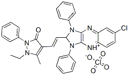 CAS#: 63816-06-8, 6-Chloro-2-[2-(1-Ethyl-2,3-Dihydro-5-Methyl-3-Oxo-2-Phenyl-1H-Pyrazol-4-Yl)Vinyl]-1,3-Diphenyl-1H-Imidazo[4,5-b]Quinoxalinium Perchlorate