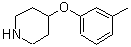 CAS 登录号：63843-46-9， 4-(3-甲基苯氧基)哌啶