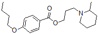 CAS 登录号:63916-68-7, 3-(2-甲基哌啶基)丙基 4-丁氧基苯甲酸酯