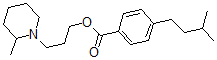 CAS 登录号:63916-91-6, 3-(2-甲基哌啶基)丙基 4-异戊基苯甲酸酯