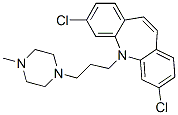 CAS 登录号：63918-69-4， 3,7-二氯-5-[3-(4-甲基哌嗪并)丙基]-5H-二苯并[b,f]氮杂卓