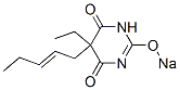 CAS 登录号:64038-21-7, 5-乙基-5-(2-戊烯基)-2-钠氧基-4,6(1H,5H)-嘧啶二酮