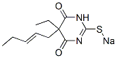 CAS 登录号:64038-22-8, 5-乙基-5-(2-戊烯基)-2-钠硫基-4,6(1H,5H)-嘧啶二酮