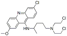 CAS 登录号:64046-79-3, 9-(4-(二-beta-氯乙基氨基)-1-甲基丁基氨基)-6-氯-2-甲氧基吖啶