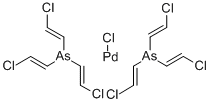 CAS 登录号:64047-29-6, 二(三-(beta-氯乙烯基)胂)氯化钯