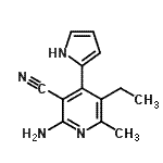 CAS 登录号：640757-19-3， 2-氨基-5-乙基-6-甲基-4-(1H-吡咯-2-基)烟腈