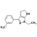 CAS 登录号：641586-42-7， 1-乙基-3-(3-甲基苯基)-1,4,5,6-四氢吡咯并[2,3-c]吡唑