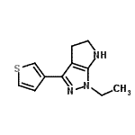 CAS 登录号：641592-97-4， 1-乙基-3-(3-噻吩基)-1,4,5,6-四氢吡咯并[2,3-c]吡唑