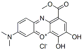 CAS 登录号:6416-51-9, 7-(二甲基氨基)-3,4-二羟基-1-(甲氧羰基)吩恶嗪-5-鎓氯化物