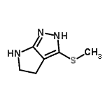 CAS 登录号：641627-37-4， 3-(甲硫基)-1,2,4,5-四氢吡咯并[2,3-c]吡唑