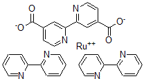 CAS 登录号:64189-97-5, 二(联吡啶)二羧基联吡啶钌