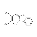 CAS 登录号：64226-16-0， (2Z)-2-[(E)-(3-甲基-1,3-苯并噻唑-2(3H)-亚基)甲基]-2-丁烯二腈