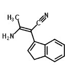 CAS 登录号：643015-28-5， (2E)-3-氨基-2-(1H-茚-3-基)-2-丁烯腈