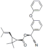 CAS 登录号:64312-66-9, (1R,3S)-3-(2,2-二甲基乙烯基)-2,2-二甲基环丙烷羧酸 (S)-氰基(3-苯氧基苯基)甲基酯
