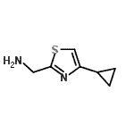 CAS 登录号：643725-71-7， 1-(4-环丙基-1,3-噻唑-2-基)甲胺