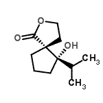 CAS 登录号：643754-20-5， (5R,6S)-6-羟基-6-异丙基-2-氧杂螺[4.4]壬烷-1-酮