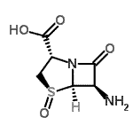 CAS 登录号：64489-84-5， (2S,4S,5R,6R)-6-氨基-7-氧代-4-硫杂-1-氮杂双环[3.2.0]庚烷-2-羧酸4-氧化物