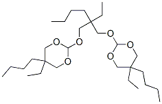 CAS 登录号：64523-73-5， 2,2'-[(2-丁基-2-乙基丙烷-1,3-二基)二(氧基)]二[5-丁基-5-乙基-1,3-二恶烷]