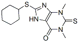 CAS 登录号:6466-13-3, 8-(环己基硫代)-1,3-二甲基-2-硫代-2,3-二氢-7H-嘌呤-6(1H)-酮