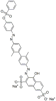 CAS#: 6470-38-8, Disodium 3-[[2,2'-Dimethyl-4'-[[4-[(Phenylsulphonyl)Oxy]Phenyl]Azo][1,1'-Biphenyl]-4-Yl]Azo]-4-Hydroxynaphthalene-2,7-Disulphonate