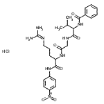 CAS 登录号：64815-80-1， N-苯甲酰基缬氨酰甘氨酰-N<sup>5</sup>-(二氨基亚甲基)-N-(4-硝基苯基)鸟氨酰胺盐酸盐(1:1)