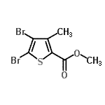 CAS 登录号：648412-53-7， 甲基4,5-二溴-3-甲基-2-噻吩羧酸酯