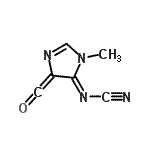 CAS 登录号：649553-19-5， [(4Z)-3-甲基-5-(氧代亚甲基)-3,5-二氢-4H-咪唑-4-亚基]氰胺