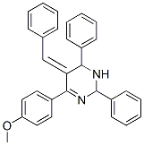 CAS 登录号:64968-39-4, (5Z)-5-亚苄基-4-(4-甲氧基苯基)-2,6-二苯基-2,6-二氢-1H-嘧啶