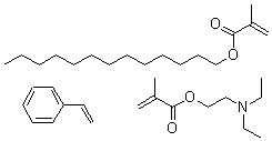 CAS 登录号:65086-64-8, 2-甲基-2-丙烯酸 2-(二乙基氨基)乙基酯与苯乙烯和 2-甲基-2-丙烯酸十三烷基酯聚合物