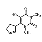 CAS#: 651312-86-6, 6-(2-Cyclopenten-1-yl)-5-hydroxy-1,3-dimethyl-2,4(1H,3H)-pyrimidinedione