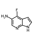 CAS 登录号：651744-35-3， 4-氟-1H-吡咯并[2,3-b]吡啶-5-胺