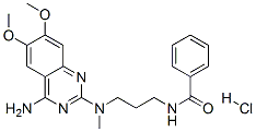 CAS 登录号：65189-49-3， N-[3-[(4-氨基-6,7-二甲氧基-喹唑啉-2-基)-甲基-氨基]丙基]苯甲酰胺盐酸盐