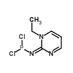 CAS 登录号：652152-25-5， [(2E)-1-乙基-2(1H)-嘧啶基亚基]亚膦酰胺基二氯化物