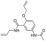 CAS 登录号：6525-27-5， 5-(乙酰氨基)-N-烯丙基-2-(烯丙氧基)苯甲酰胺