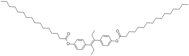 CAS 登录号:6533-53-5, 3,4-二-(4-羟基苯基)-3-己烯 4,4'-二棕榈酸酯