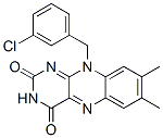 CAS 登录号:65424-64-8, 10-((3-氯苯基)甲基)-7,8-二甲基-苯并(g)蝶啶-2,4(3H,10H)-二酮