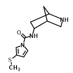 CAS 登录号：655788-88-8， N-(2-氮杂双环[2.2.1]庚-5-基)-3-(甲硫基)-1H-吡咯-1-甲酰胺