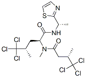 CAS#: 65647-65-6, 5,5,5-Trichloro-4-methyl-2-[methyl-(4,4,4-trichloro-3-methyl-1-oxobutyl)amino]-N-[1-(2-thiazolyl)ethyl]pentanamide