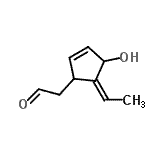 CAS 登录号：657390-28-8， [(5Z)-5-亚乙基-4-羟基-2-环戊烯-1-基]乙醛