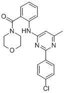 CAS 登录号:65789-86-8, 4-(2-((2-(4-氯苯基)-6-甲基-4-嘧啶基)氨基)苯甲酰基)-吗啉