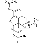 CAS 登录号:65846-34-6, 17-乙酰基-7,8-二去氢-4,5-环氧吗喃-3,6-二基二乙酸酯