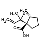 CAS 登录号：658692-10-5， (1R,2S)-2-甲基-1-(2-甲基-3-丁烯-2-基)环戊烷羧酸