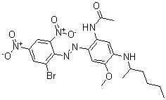 CAS#: 65916-13-4, N-[2-[(2-Bromo-4,6-Dinitrophenyl)Azo]-4-Methoxy-5-[(1-Methylpentyl)Amino]Phenyl]-Acetamide