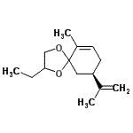 CAS 登录号：659719-50-3， (9R)-2-乙基-9-异丙烯基-6-甲基-1,4-二氧杂螺[4.5]癸-6-烯