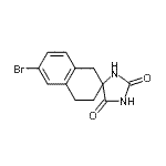 CAS 登录号：659736-46-6， 6'-溴螺[咪唑烷-5,2'-四氢萘]-2,4-二酮